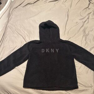 DKNY Black Pullover Hoodie Sweatshirt